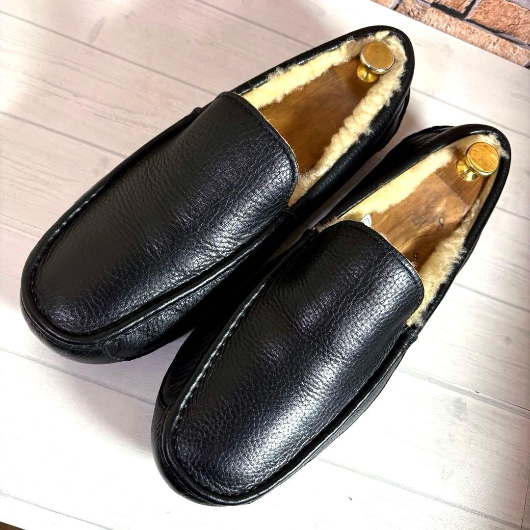 希少■UGG■モカシン■スリッポン 5379 アスコット 本革 シボ革