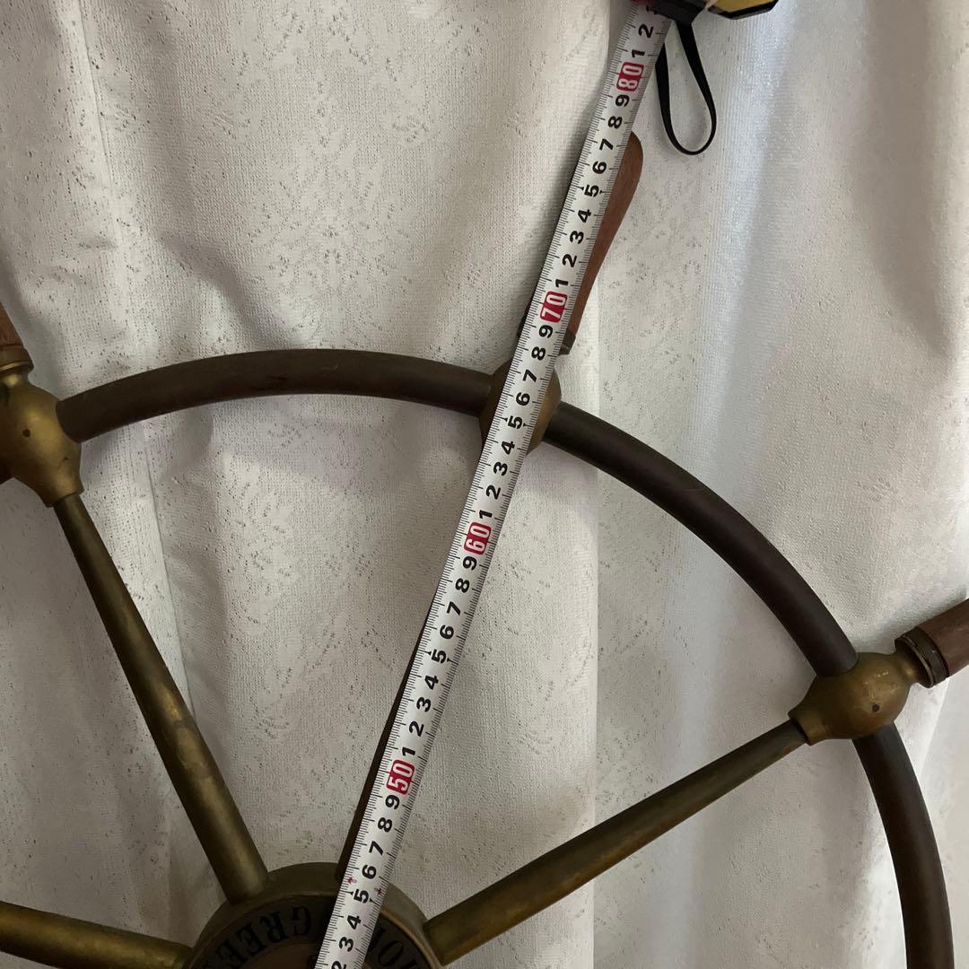 希少 船舶 John Hastie & Co. Ltd 舵輪 アンティーク 真鍮