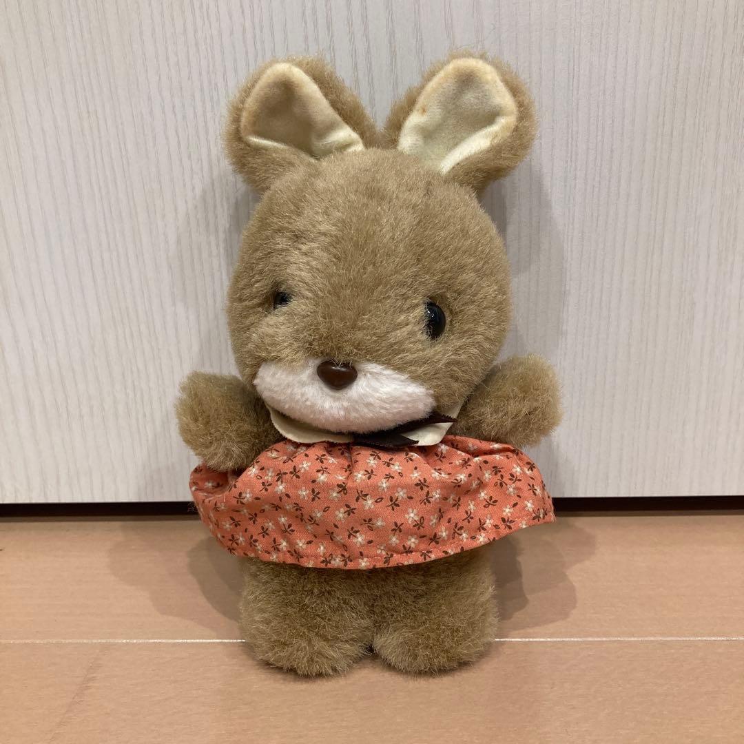 希少】サンアロー うさぎ ぬいぐるみ ブラウン 昭和レトロ