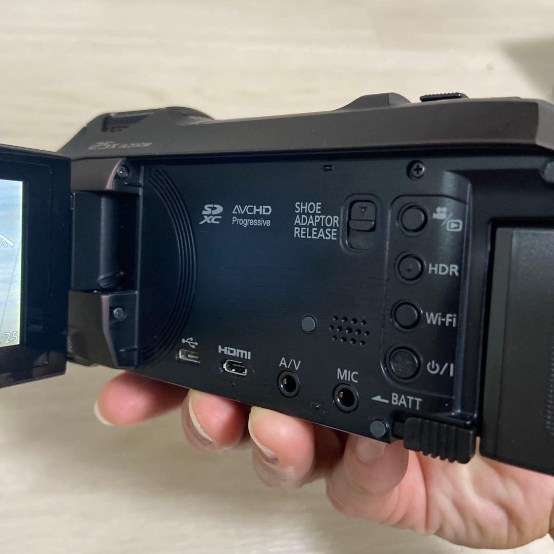 【美品】Panasonic VX992MS 4Kビデオカメラ 互換バッテリー付き