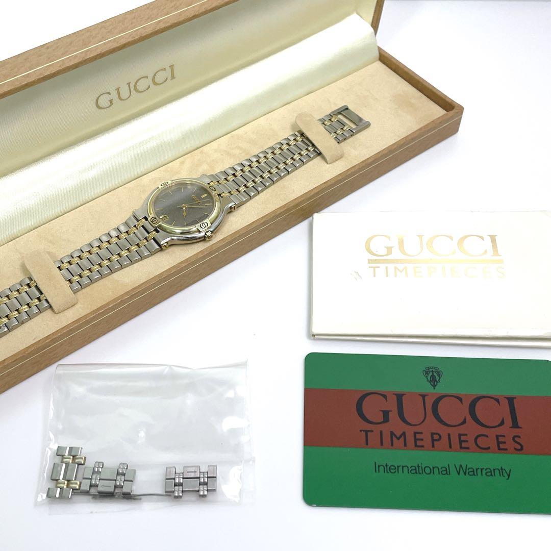 [極上品]GUCCI 9000M 腕時計 ケース グッチ 新品電池 保証書