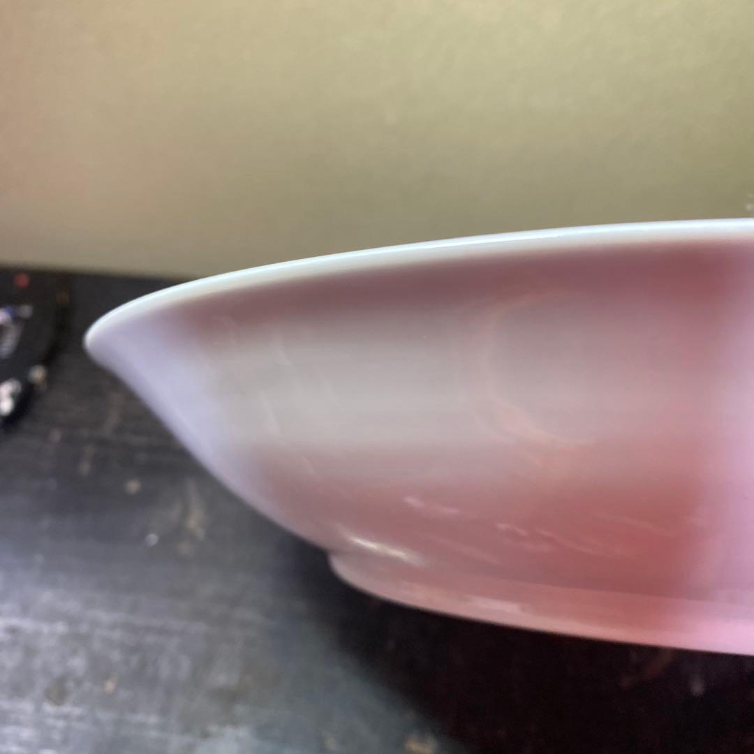 中国美術　古玩　粉彩草花文大皿