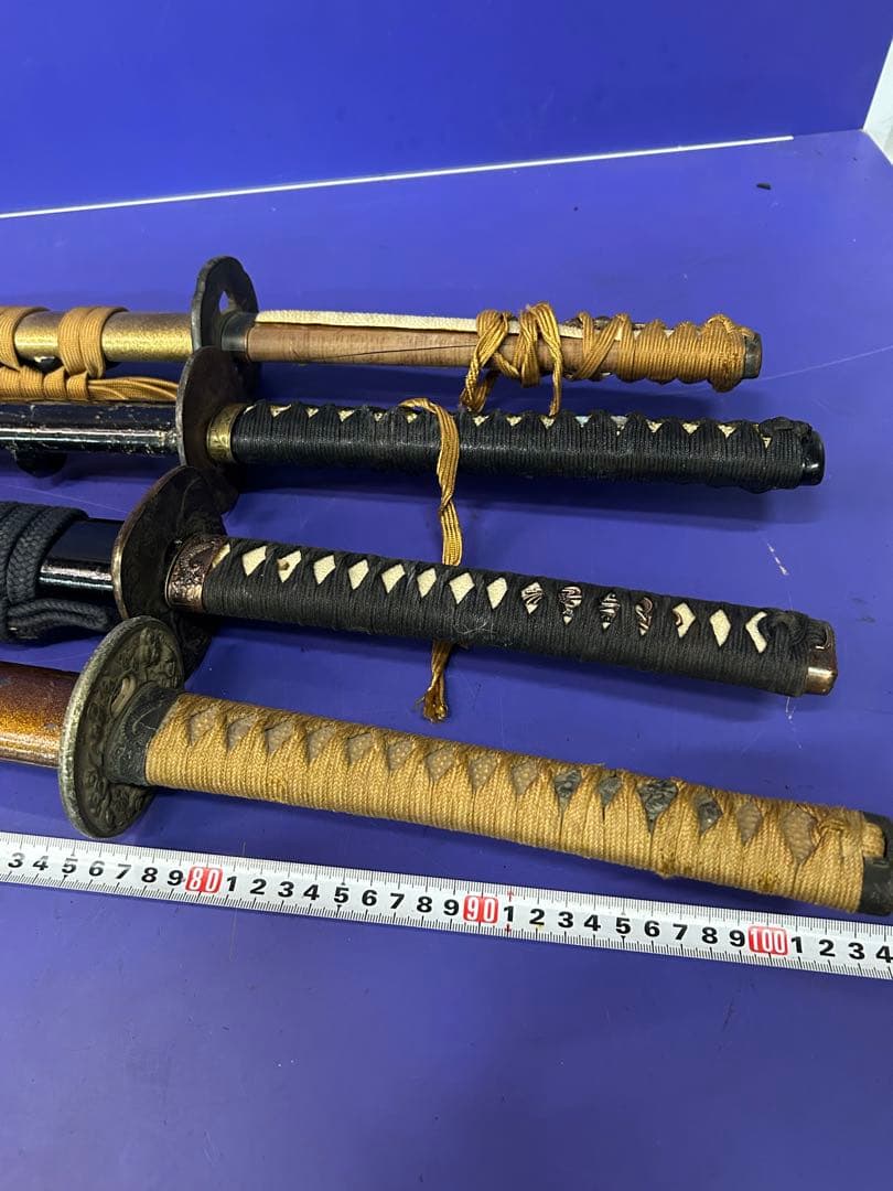 T）模造刀 日本刀 昭和レトロ 4本セット 日本太刀