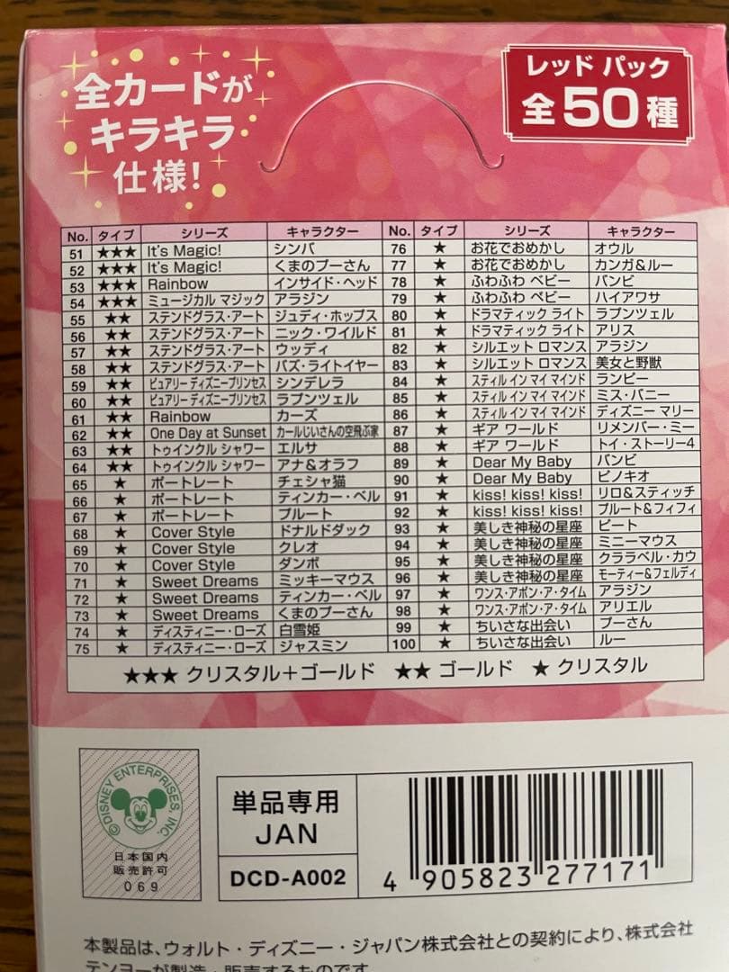 【新品未開封】キラッとアートギャラリーカード　ディズニー　disneyフルアート