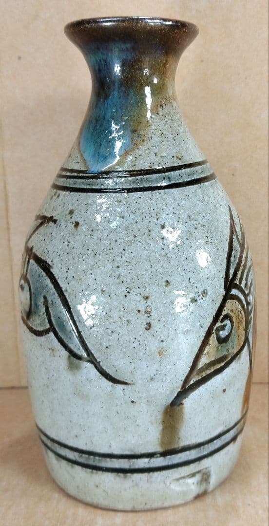 【本物保証】金城次郎 壷屋焼 徳利 共箱 栞 人間国宝 壺屋焼 徳利 美品