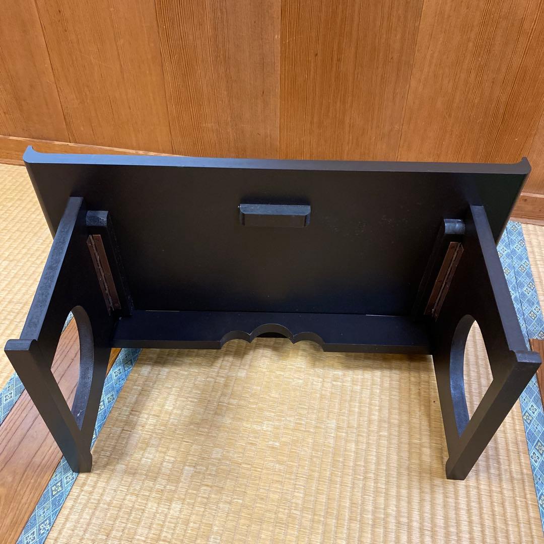 文机 鎌倉彫 花柄 折りたたみ レトロモダン 昭和レトロ 花台 写経台