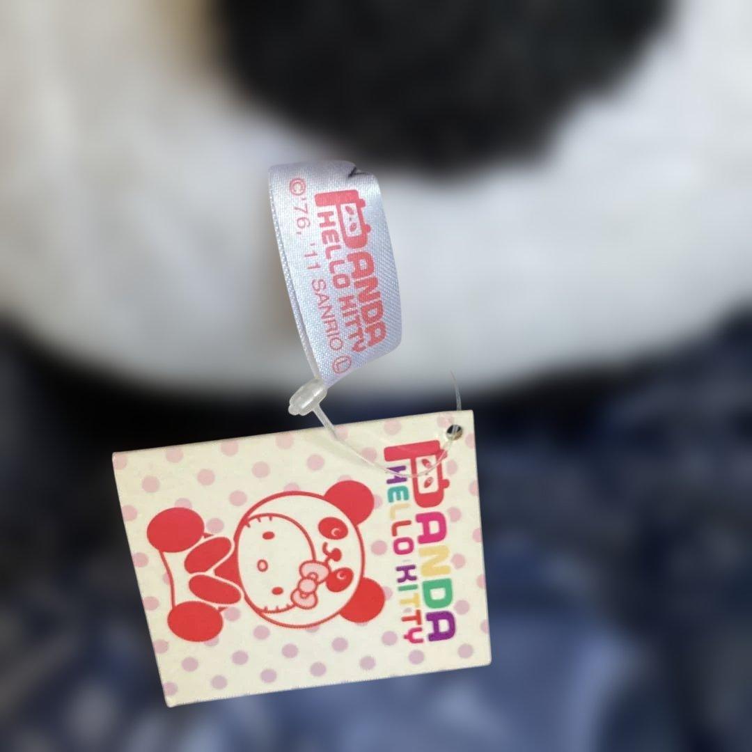 平成レトロ ハローキティ パンダ BIG ぬいぐるみ （2011年製 景品）レア