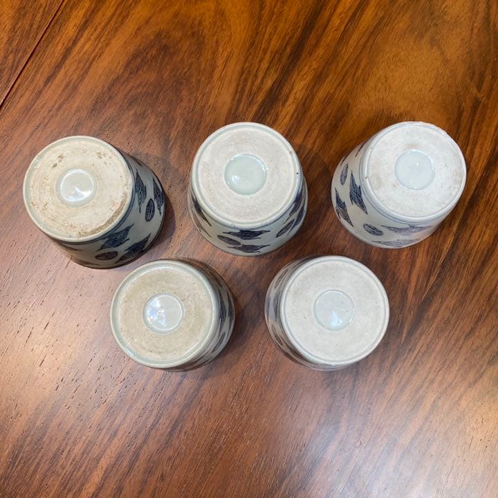 古伊万里　蕎麦猪口　5客と鉢　揃い