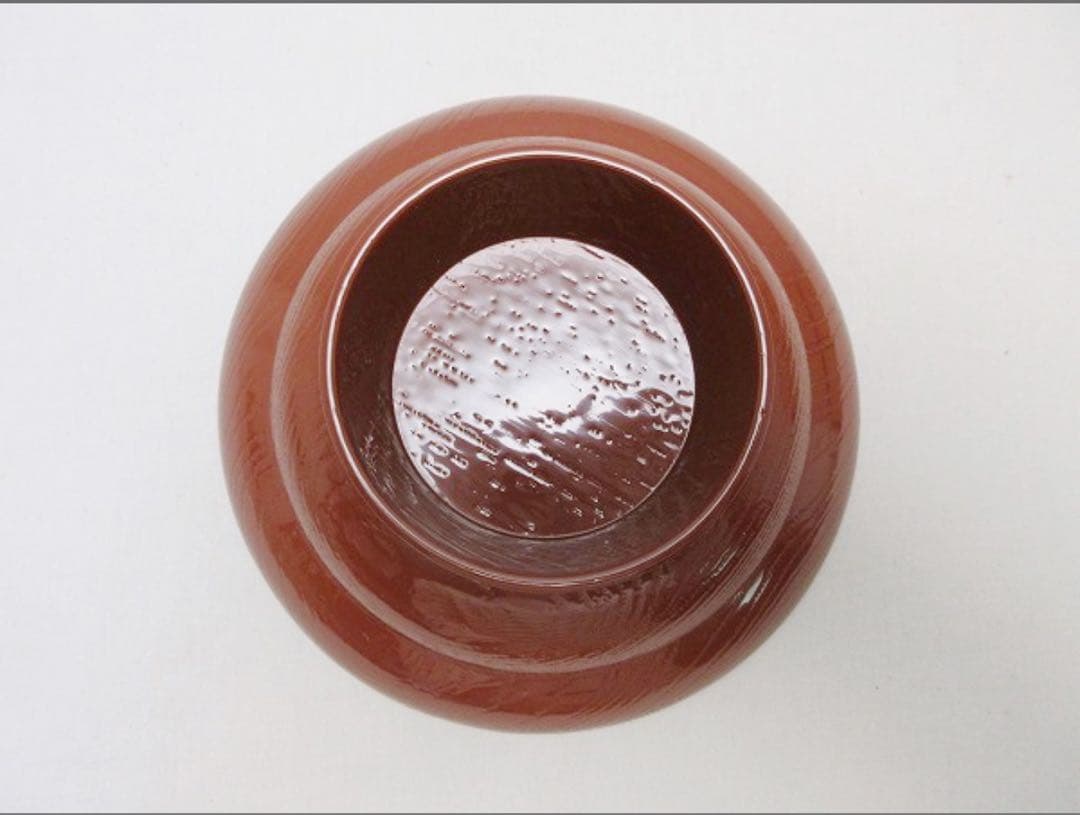 ほぼ未使用 茶道具 漆園作 木製朱塗 松葉蒔絵 高杯 干菓子器