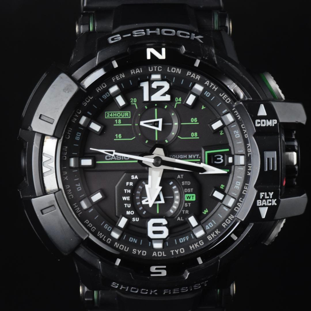 美品 G-SHOCK GW-A1100 1A3JF 電波ソーラ スカイコクピット