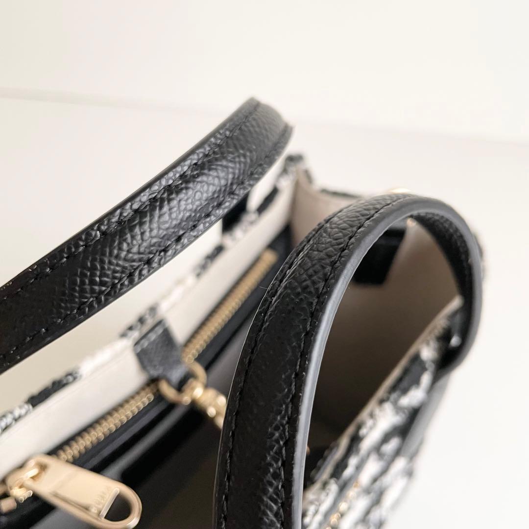 フルラ FURLA ハンドバッグ 2way エラ ツイード ブラック 新品保管