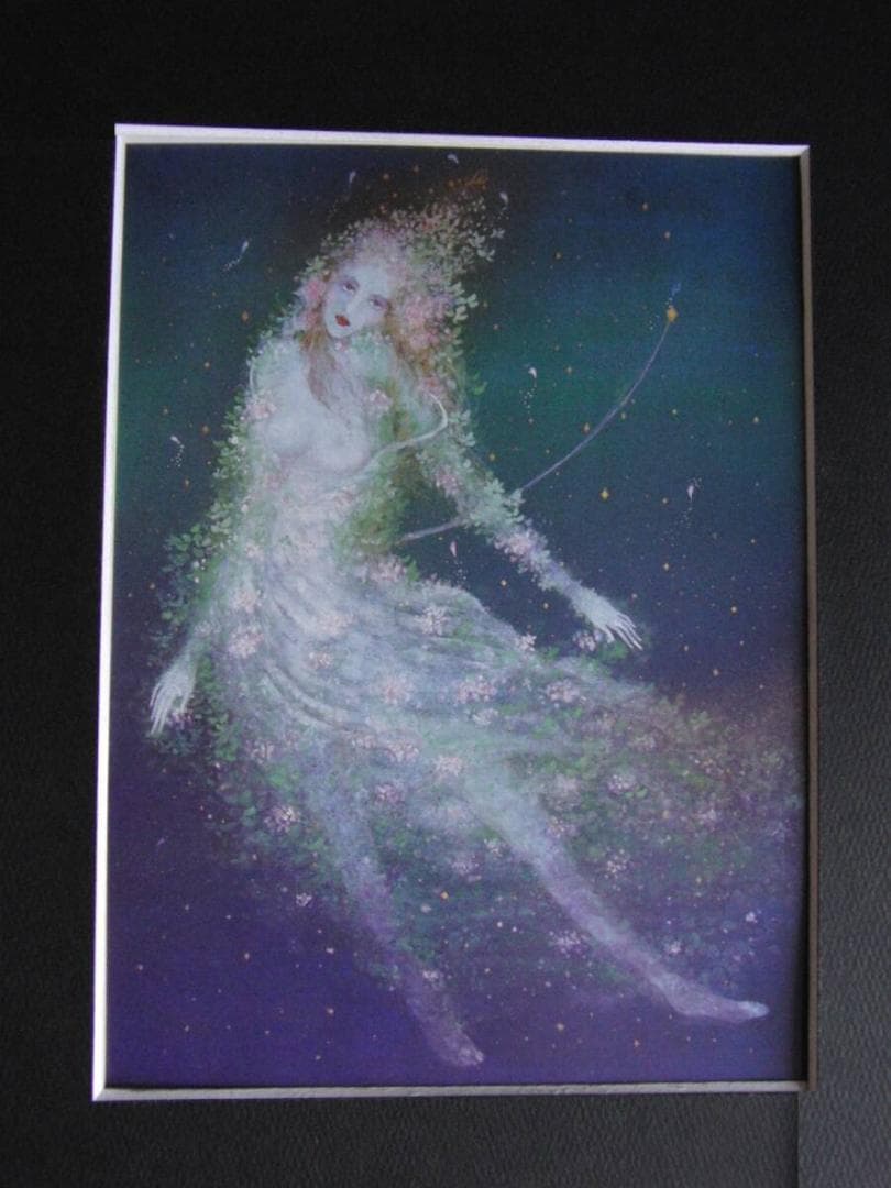 石踊達哉、【流星】、希少な額装用画集より、厳選、新品額装、マット額装付