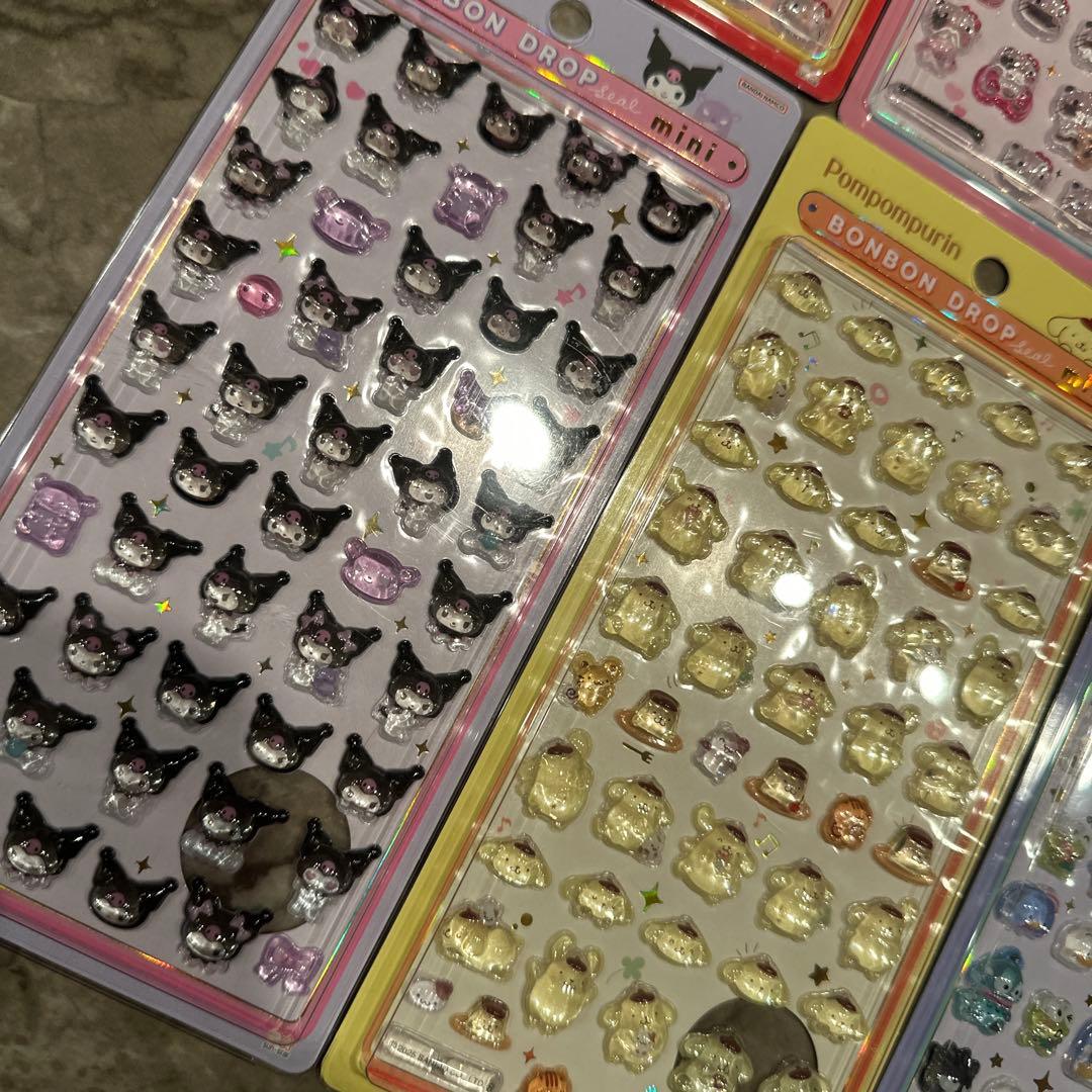 【正規品】8点セット正規品　ボンボンドロップシールミニminiサンリオ