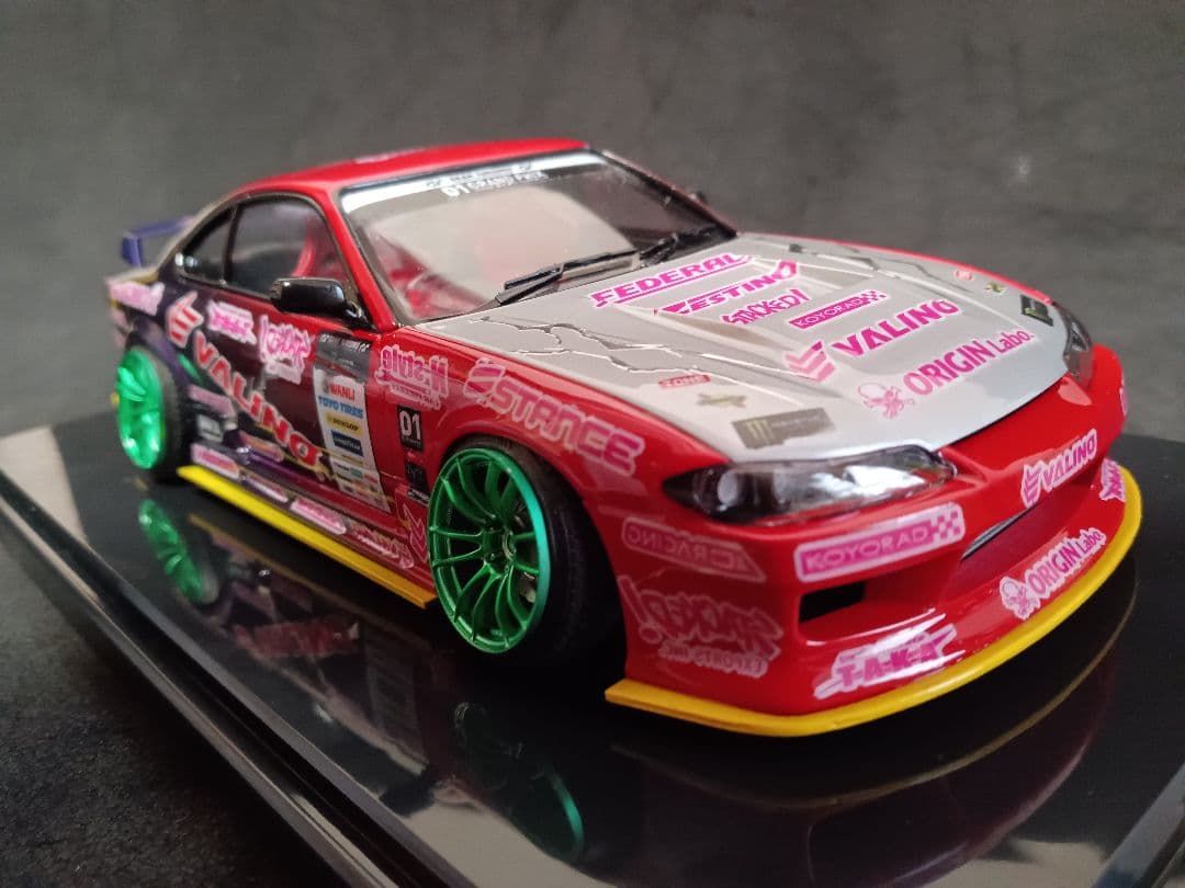 1/24 ニッサン S15 シルビア D1 プラモデル 完成品 ケース付き