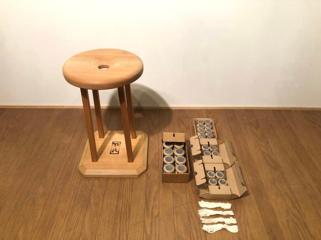 雅流 組紐台 丸台 組台 おもり 糸付き 組紐道具