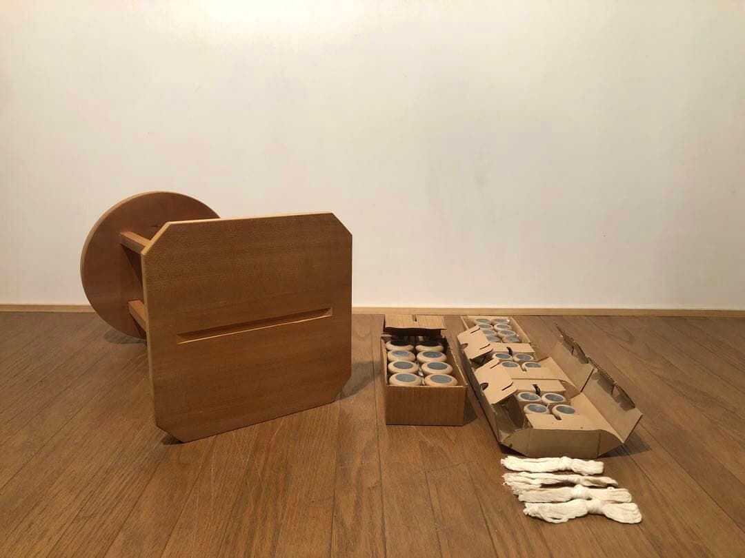 雅流 組紐台 丸台 組台 おもり 糸付き 組紐道具