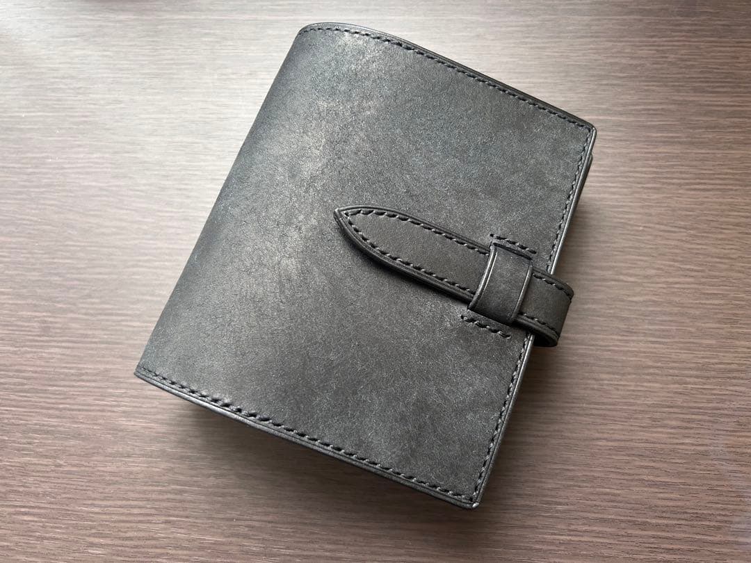 ミニ6システム手帳　イタリアンレザー　ハンドメイド