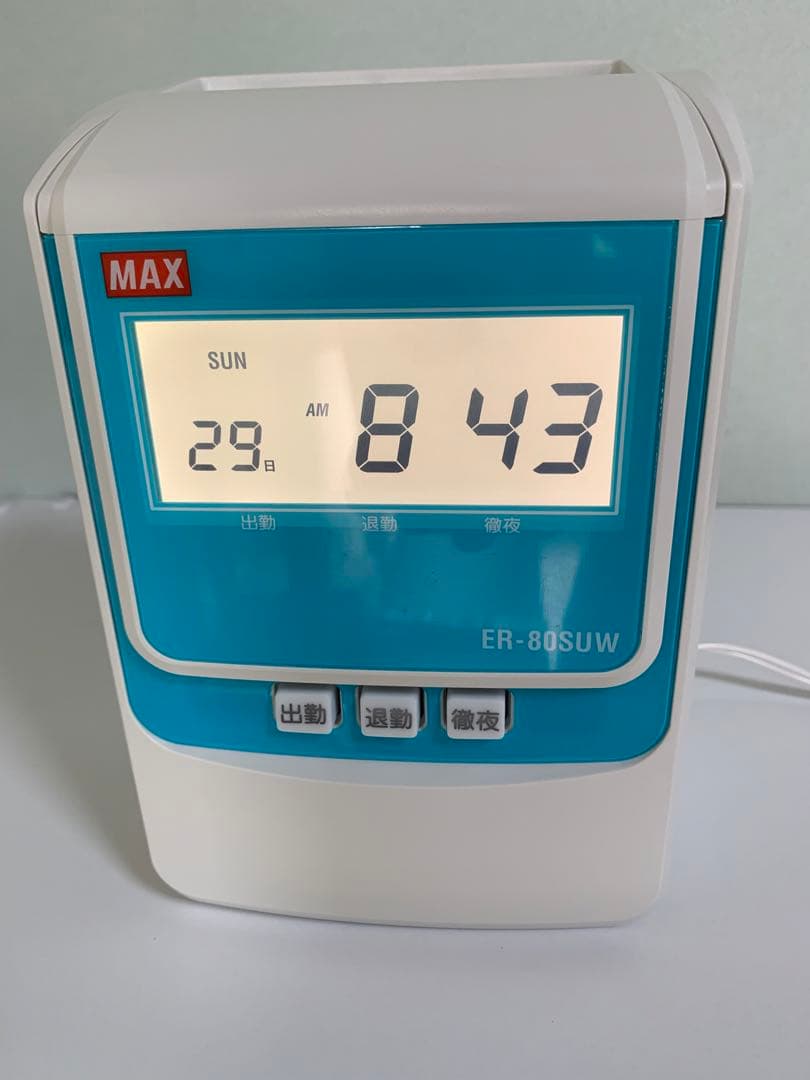 MAX マックス タイムレコーダー ER-80SUW タイムカード