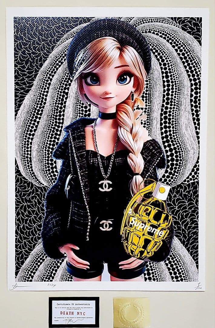 DEATH NYC エルサ ②　アナと雪の女王　100枚限定　ポスター DEATH NYC エルサ ② アナと雪の女王 100枚限定 ポスター 621 DEATH NYC