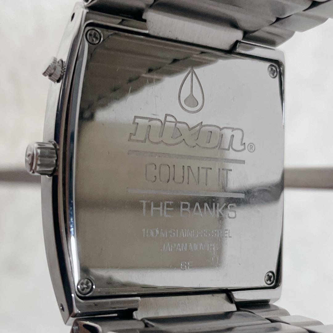 希少✨ 旧ロゴ　動作品 NIXON ニクソン クロノグラフ THE BANKS