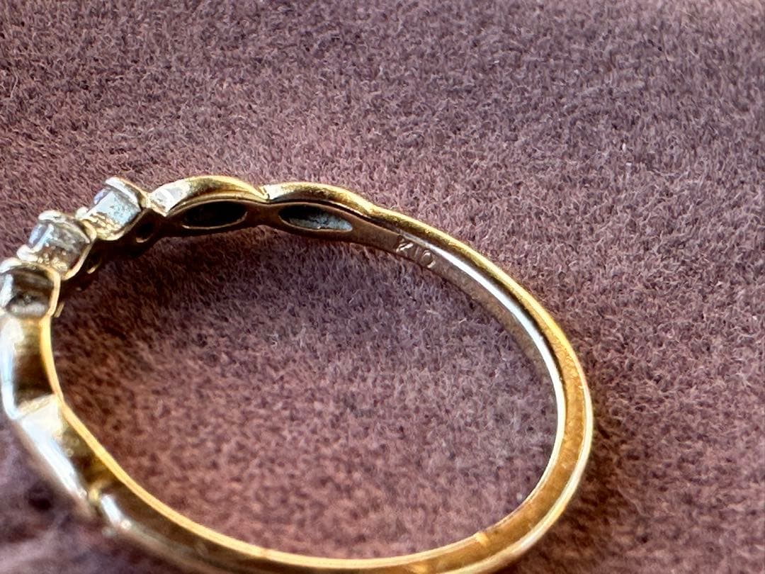 ete K10 ダイヤ ピンキーリング