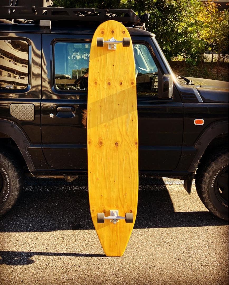 木製ロング　サーフスケートボード　180cm