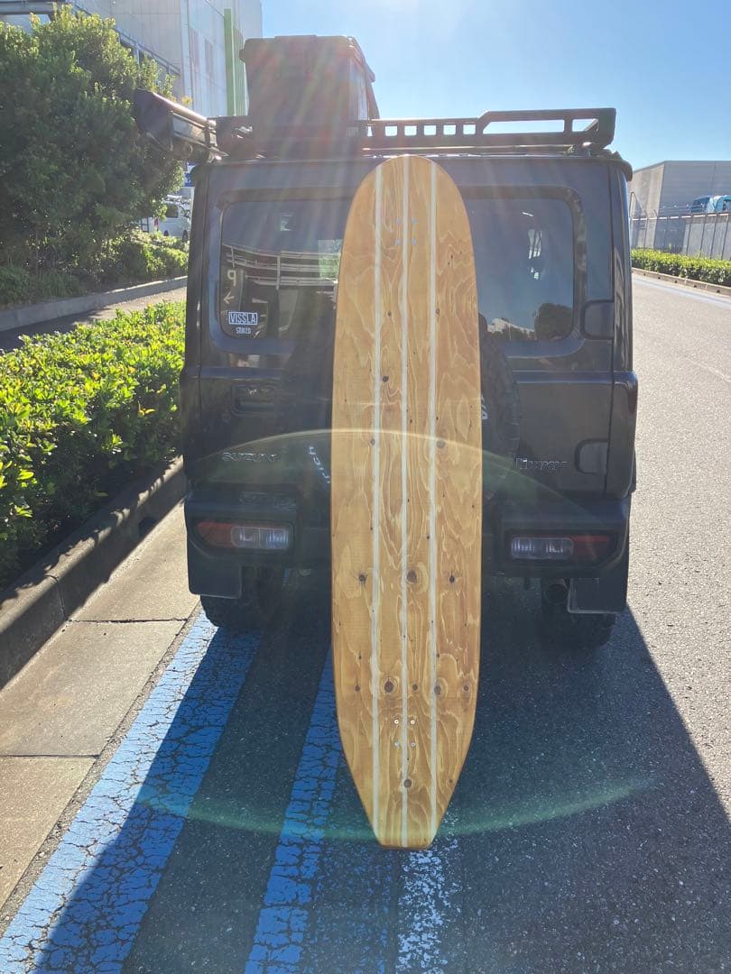 木製ロング　サーフスケートボード　180cm