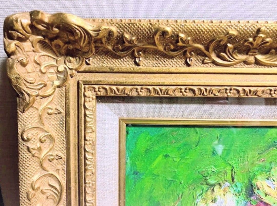 P50号 額縁 大型 ゴールド装飾 油彩用 アンティーク調 絵画フレーム