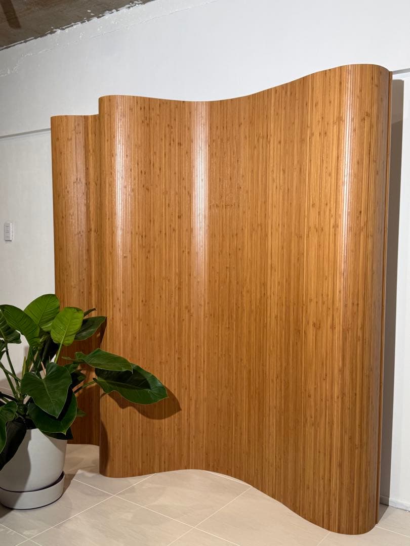 アンティーク 衝立 四面 透かし彫り パーテーション 木彫り 鶴 松 竹