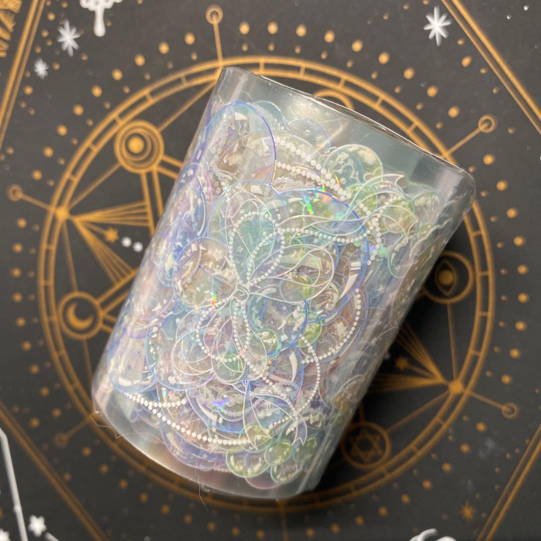 A1】海外 10m巻 貝殻光/PETマスキングテープ 装飾系/背景系/お花系