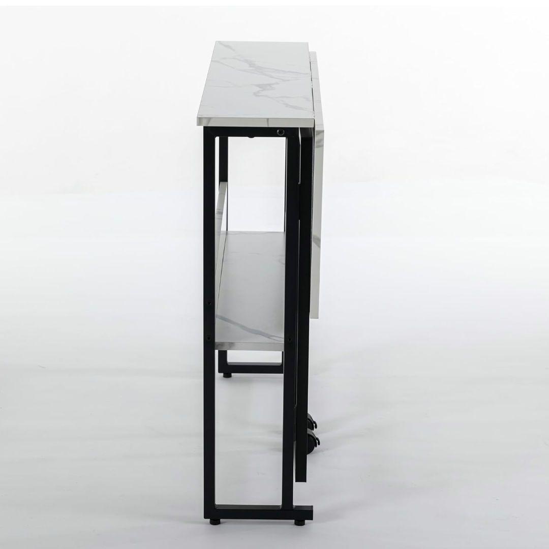 SYALEN 折りたたみデスク テレワークデスク 幅80 奥行53 高さ75cm