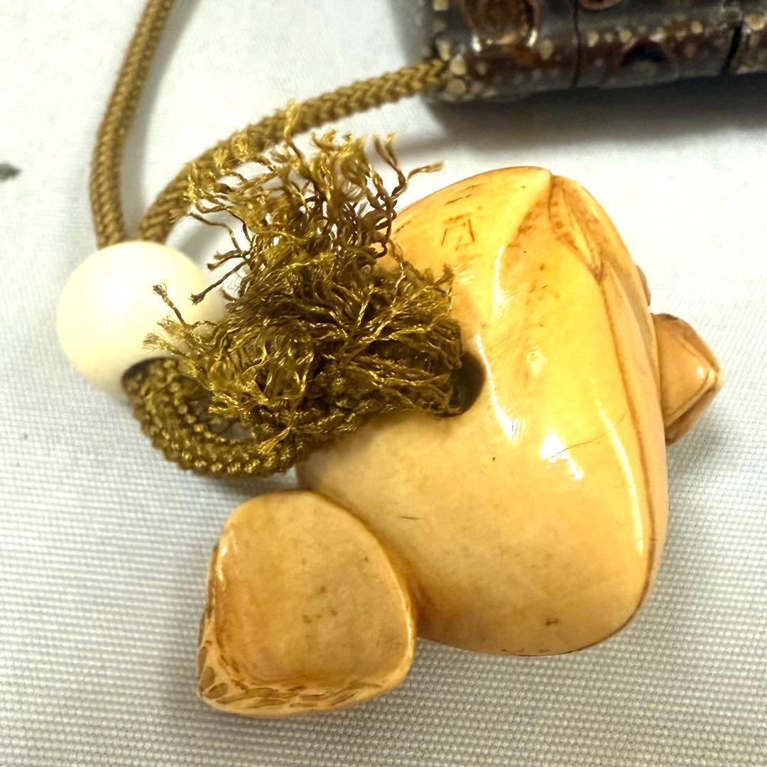 時代物 雲龍高蒔絵印籠 根付 かえる - メルカリ