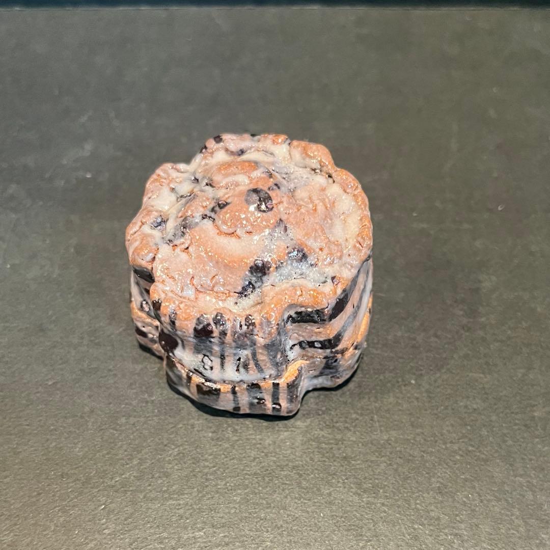 未使用　中里重利　絵唐津香合　共箱あり　百貨店購入　中里太郎右衛門