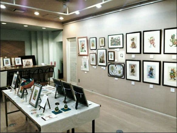 【原画】『ガラクタ猫（改）』（パステル画　猫　招き猫）