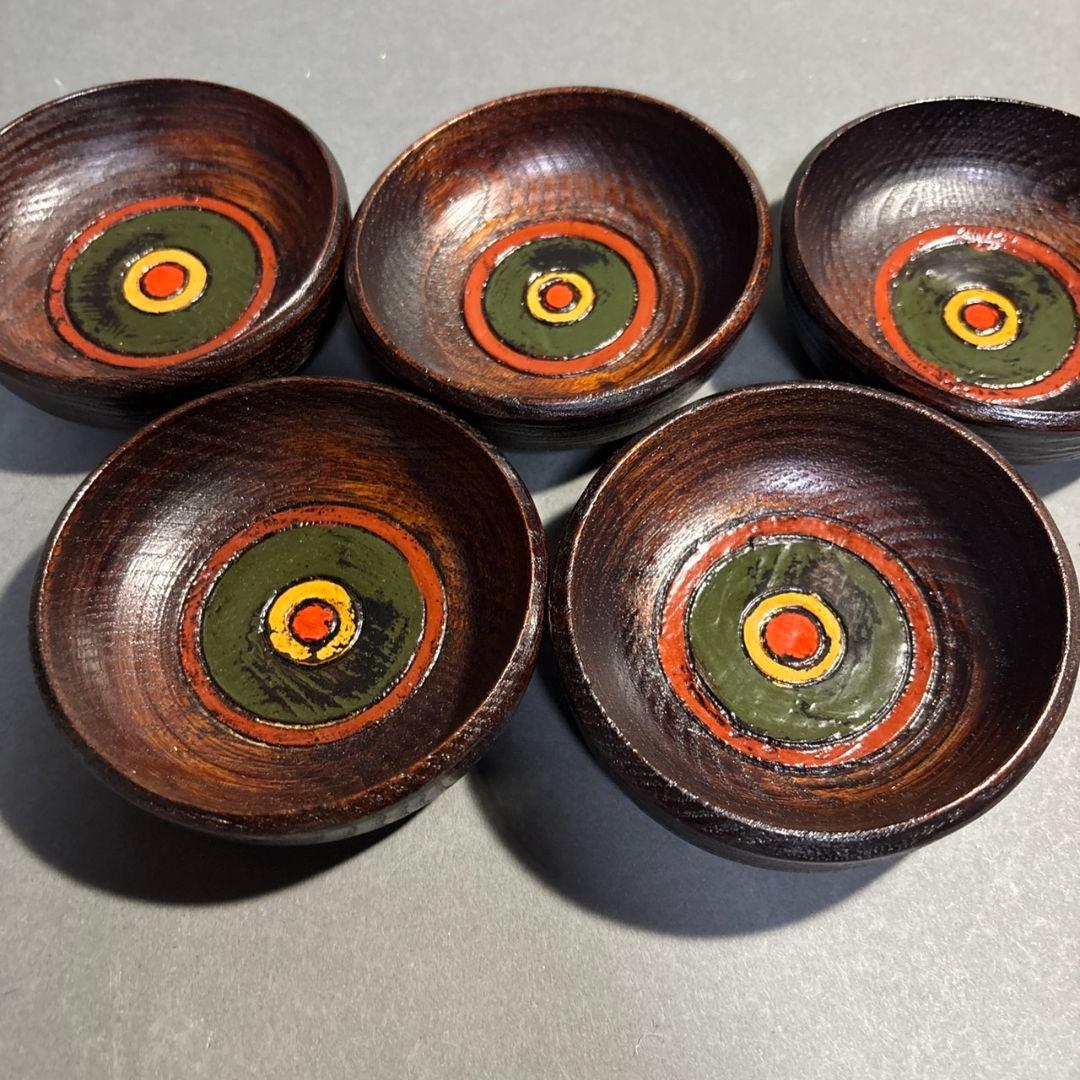 村瀬治兵衛　独楽　銘々皿　５客