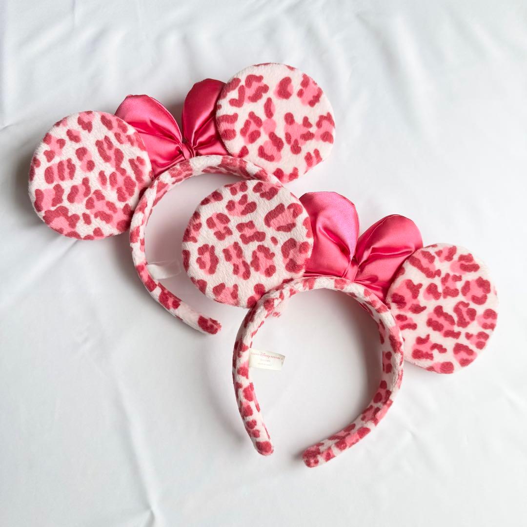 ディズニー カチューシャ ヒョウ柄 ピンク レア 美品