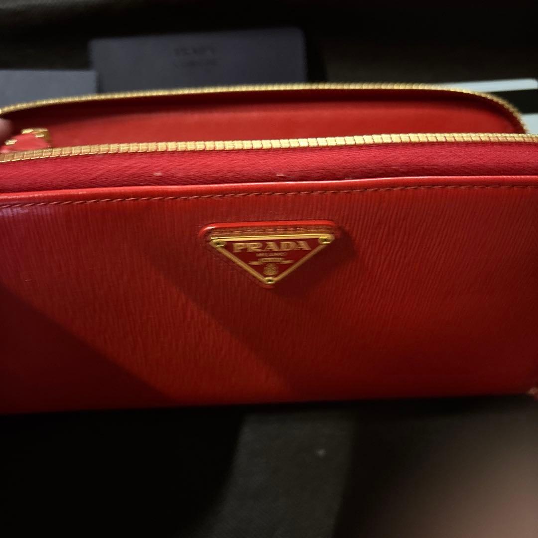 プラザ長財布赤