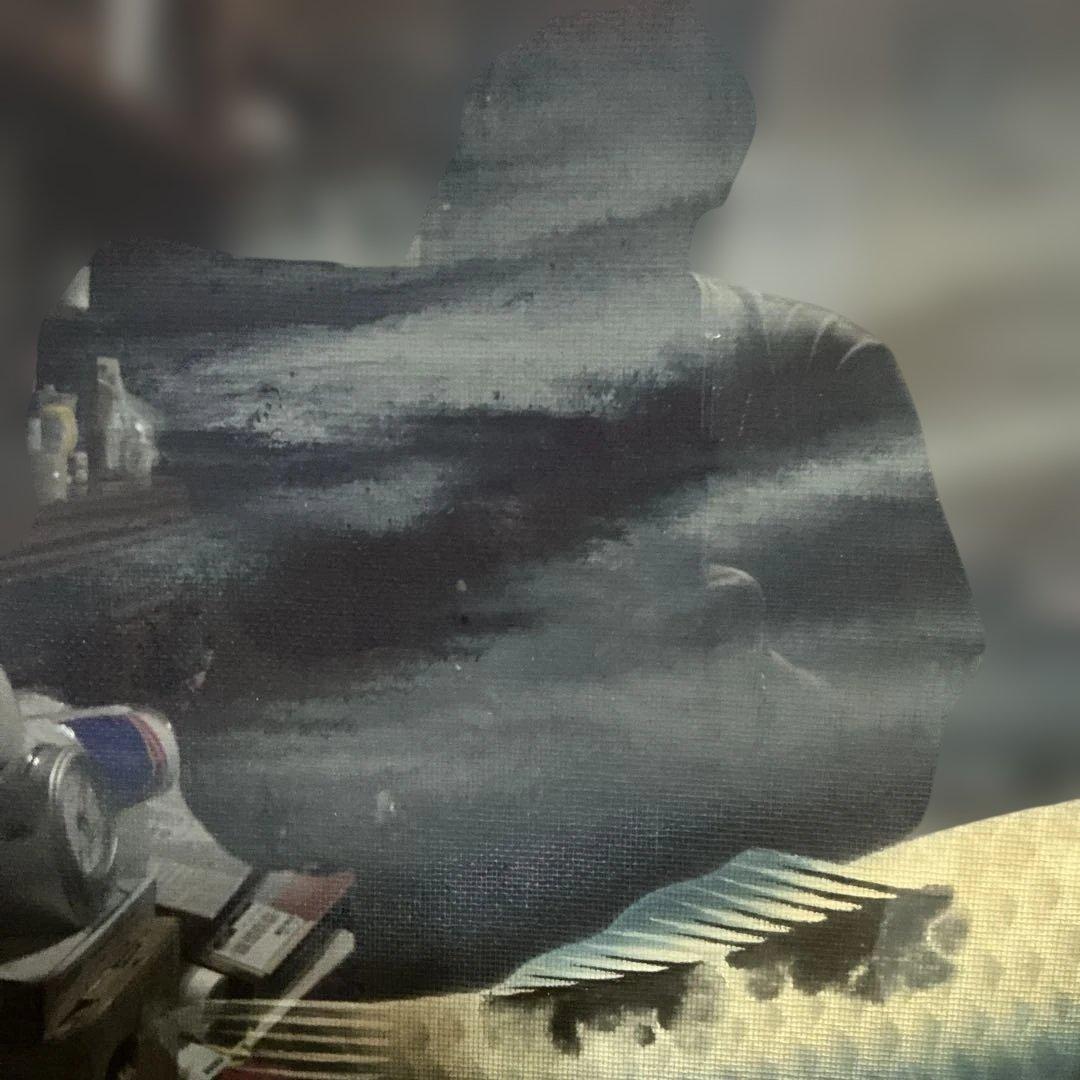 作者　海野春峰（うんのしゅんぽう）　「錦鯉」　美術名鑑評価　（最高傑作十号）