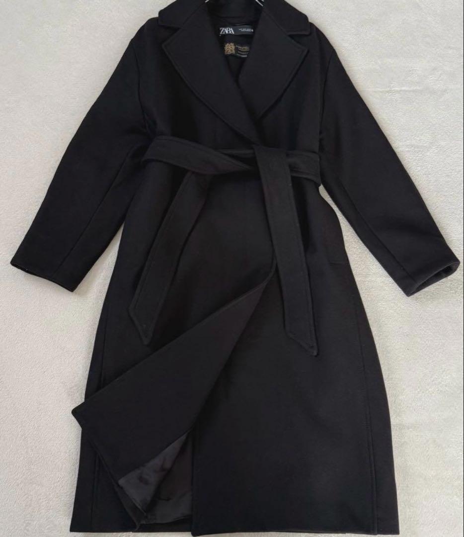 ZARA ザラ MANTECO ダブル チェスターコート ブラックXS サイズ - メルカリ