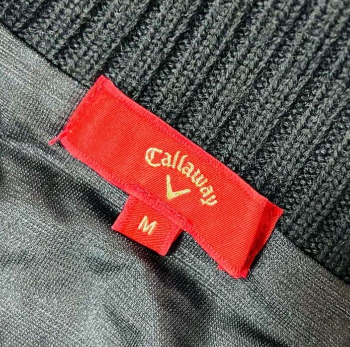 キャロウェイ レッドレーベル 防風裏付きジップブルゾン ブラック Mサイズ