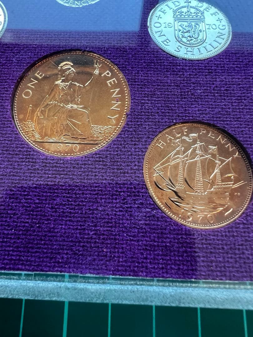 外国硬貨 イギリスコイン 1970年 8種まとめロット