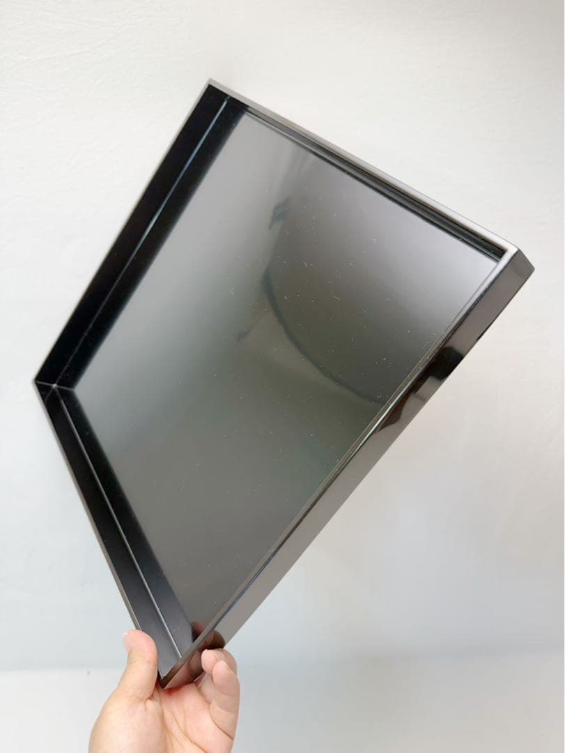 未使用 懐石道具 塗師 桂寬作 木製黒真塗 懐石膳 5客揃 会席膳 四方膳 共箱