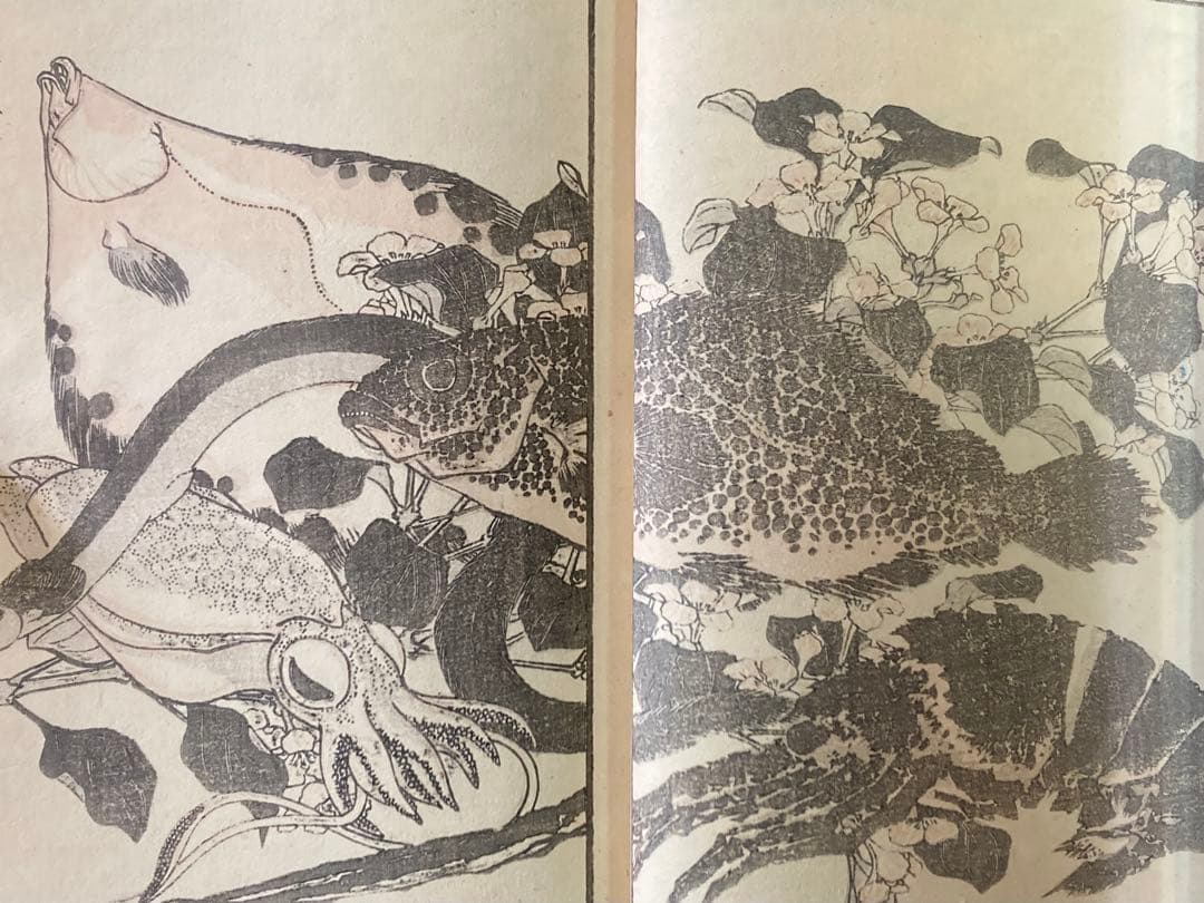 葛飾北斎　「北斎画譜」　上・中・下三編 木版画 3冊揃い
