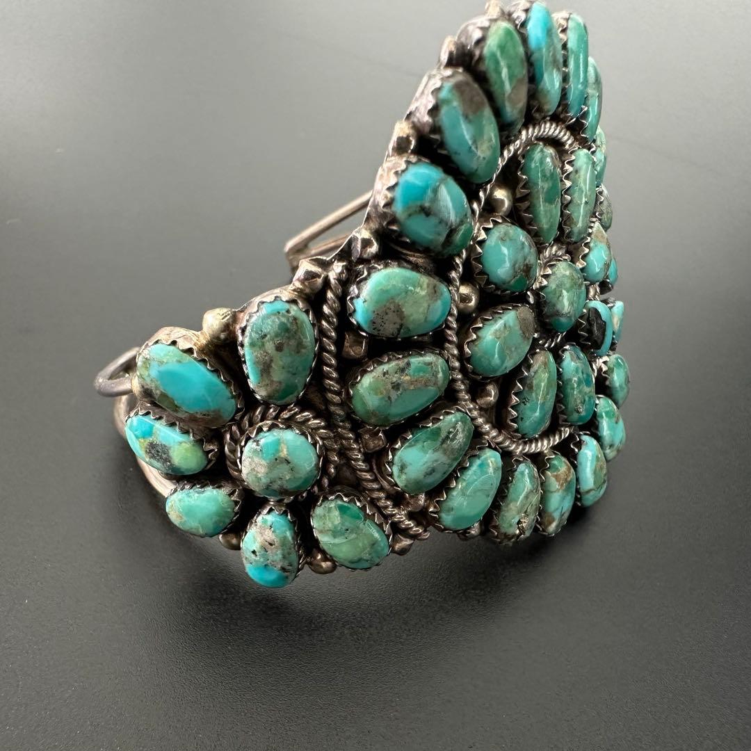 Navajo JW刻印　クラスターターコイズ バングル