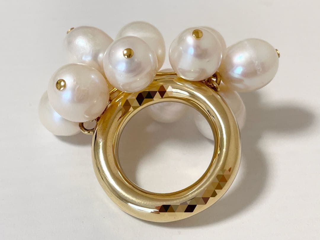 【希少！早い者勝ち！】JIL SANDER ジルサンダー　パールリング　ゴールド