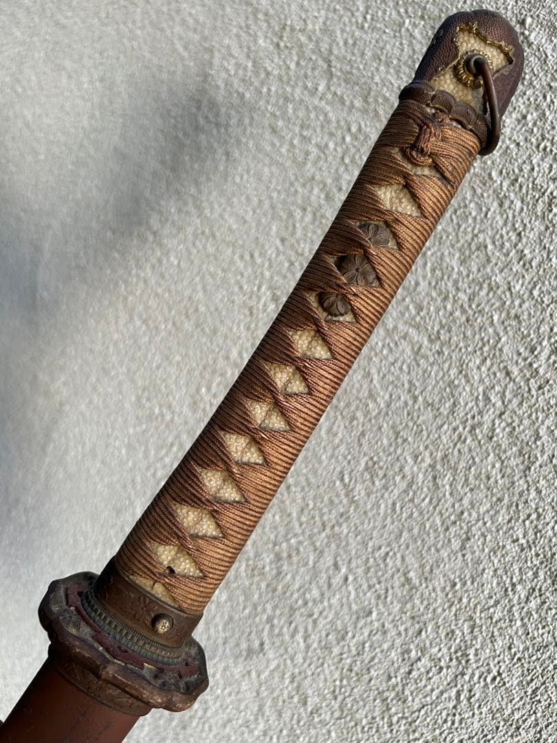 軍刀　鉄鞘　竹光　拵え　日本刀　模造刀　日本軍　　指揮刀 全長100.5cm