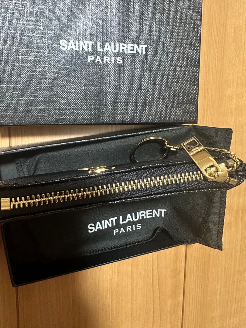 【SAINT LAURENT】モノグラム・サンローラン キーポーチ ブラック