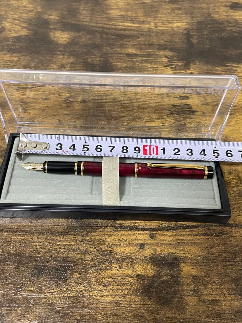 試筆のみ 1996年製 初期型 グランセ ルビーレッド マーブル 万年筆 細字