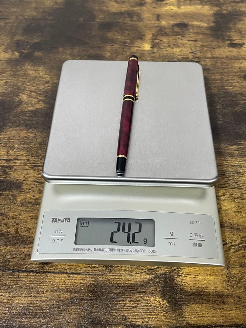 試筆のみ 1996年製 初期型 グランセ ルビーレッド マーブル 万年筆 細字