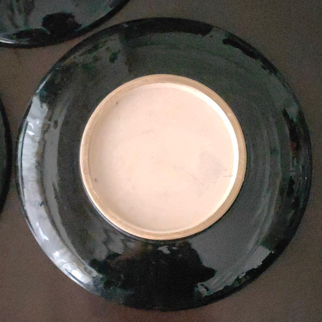 織部　大皿 ３枚組　31cm